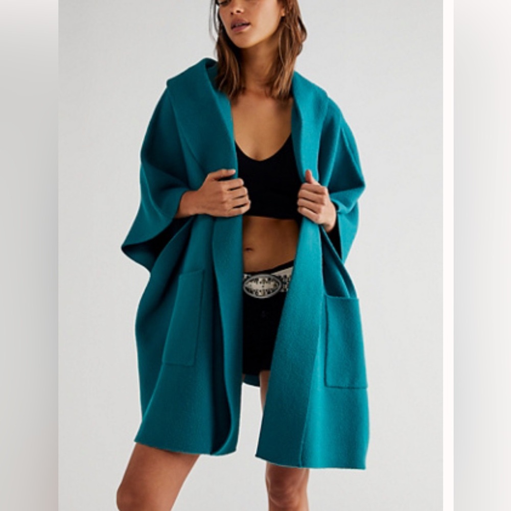 Free People All I Need Cozy Hooded Kimono One Size (OS)